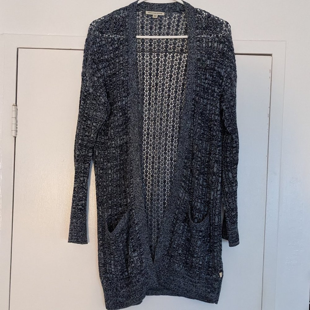American Eagle Long Open-Front Cardigan